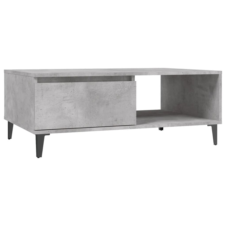 Salontafel 90x60x35 cm spaanplaat betongrijs MeubelReus