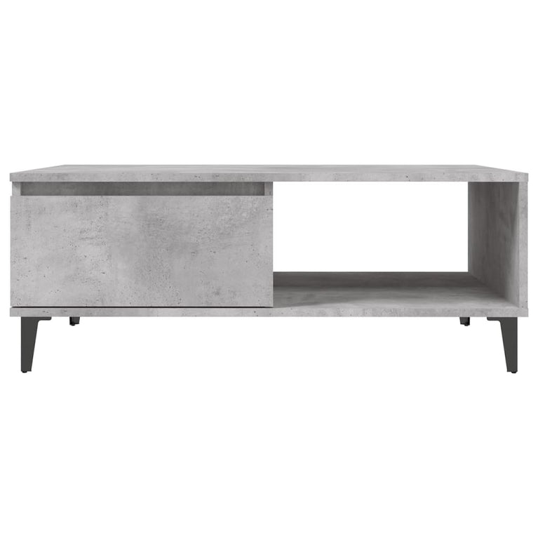 Salontafel 90x60x35 cm spaanplaat betongrijs MeubelReus