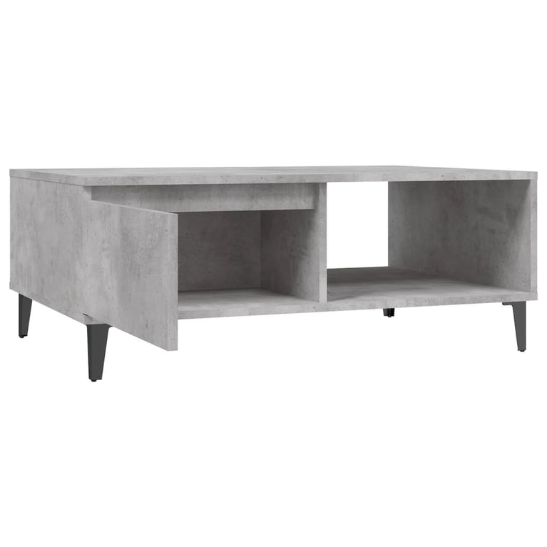 Salontafel 90x60x35 cm spaanplaat betongrijs MeubelReus