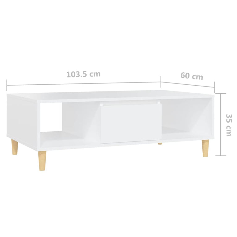 Salontafel 103,5x60x35 cm spaanplaat wit MeubelReus