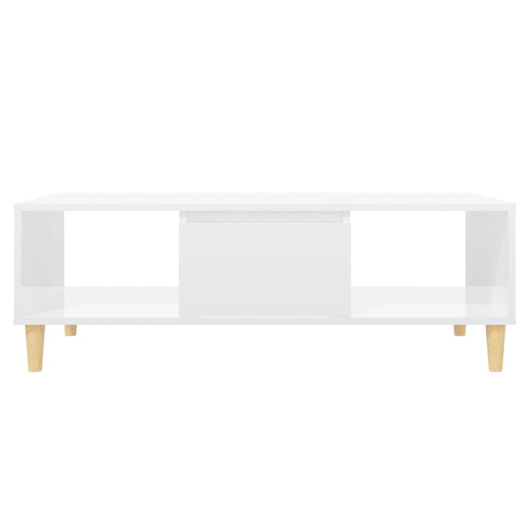 Salontafel 103,5x60x35 cm spaanplaat hoogglans wit MeubelReus