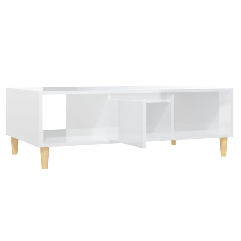 Salontafel 103,5x60x35 cm spaanplaat hoogglans wit MeubelReus