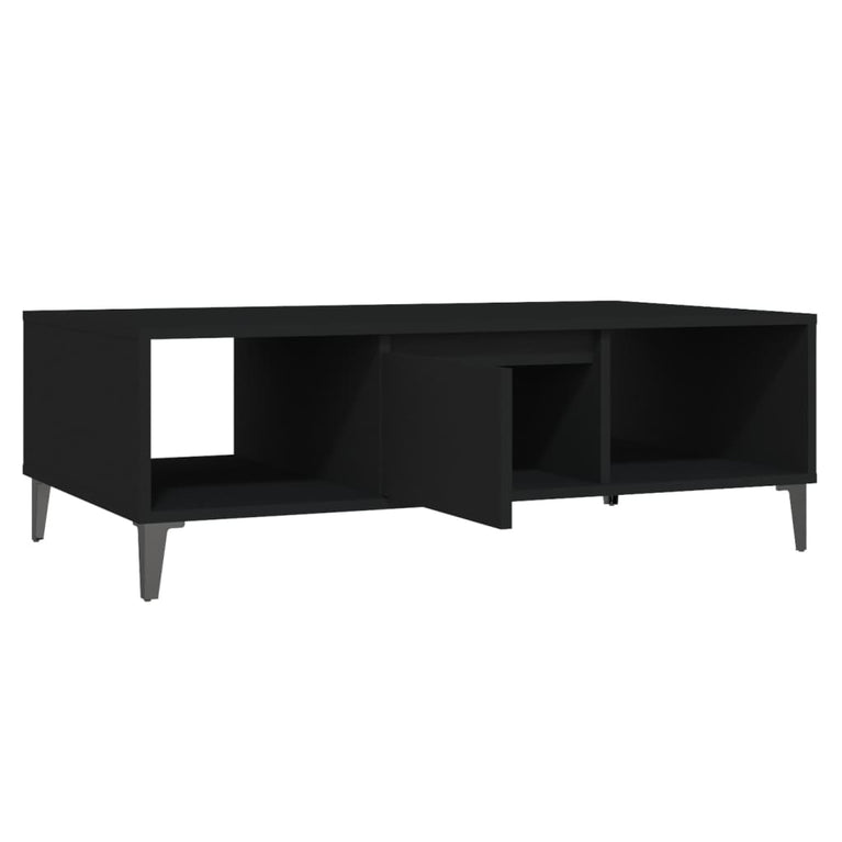 Salontafel 103,5x60x35 cm spaanplaat zwart MeubelReus