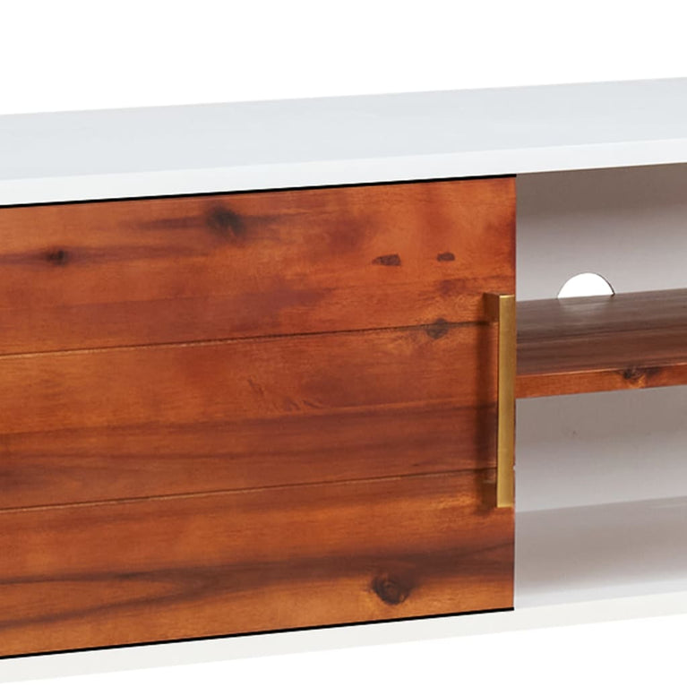 Tv-meubel 110x35x50 cm massief acaciahout en MDF MeubelReus