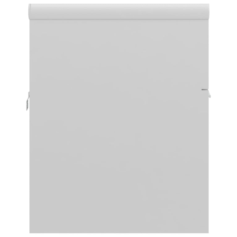 Wastafelkast met ingebouwde wastafel spaanplaat hoogglans wit