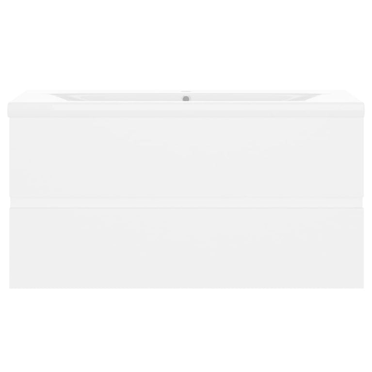 Wastafelkast met ingebouwde wastafel spaanplaat wit MeubelReus