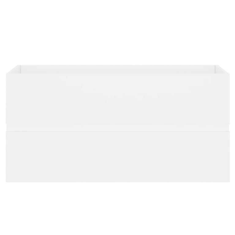 Wastafelkast met ingebouwde wastafel spaanplaat wit MeubelReus