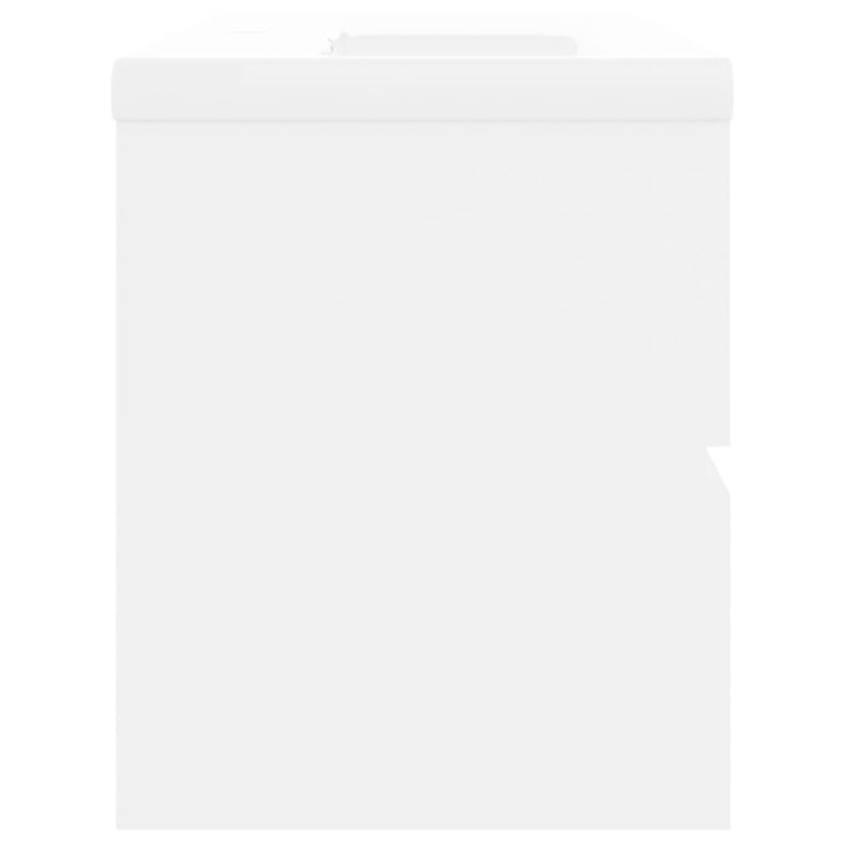 Wastafelkast met ingebouwde wastafel spaanplaat wit MeubelReus