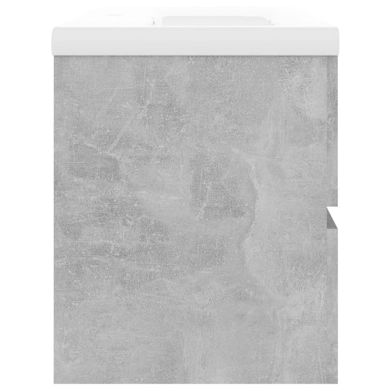 Wastafelkast met ingebouwde wastafel spaanplaat betongrijs