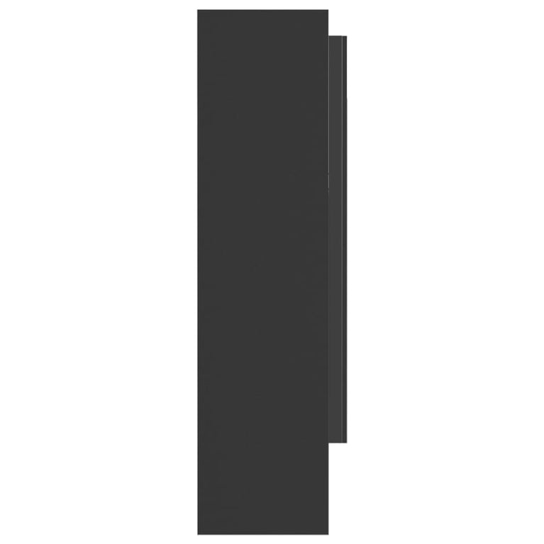 Badkamerkast met spiegel 80x15x60 cm MDF antracietkleurig MeubelReus