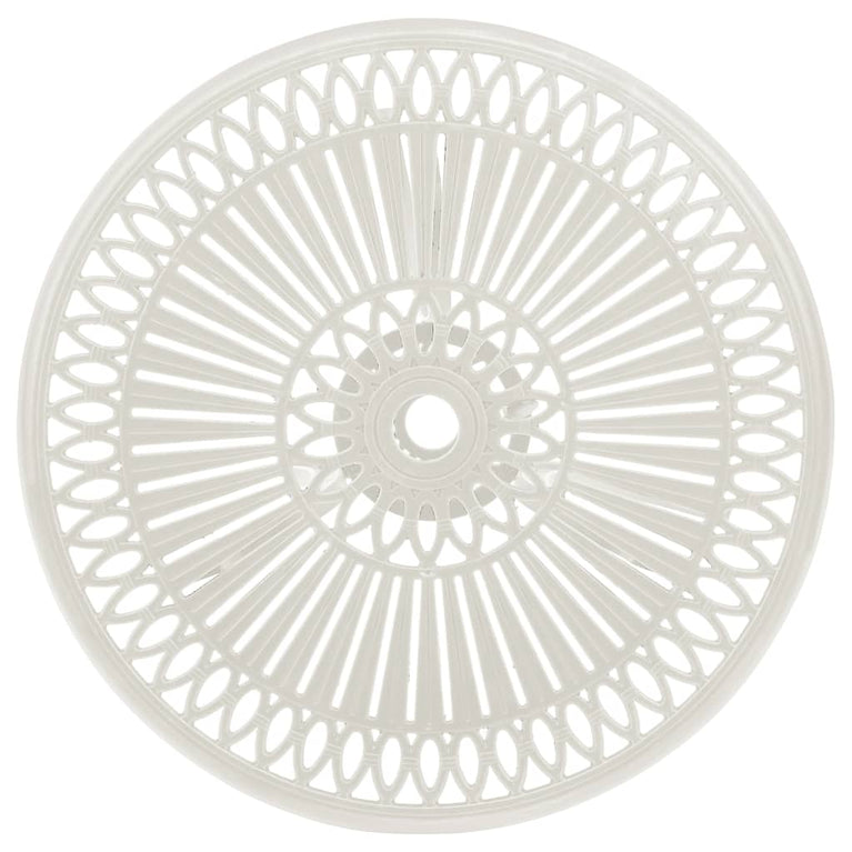 3-delige Bistroset gietaluminium wit