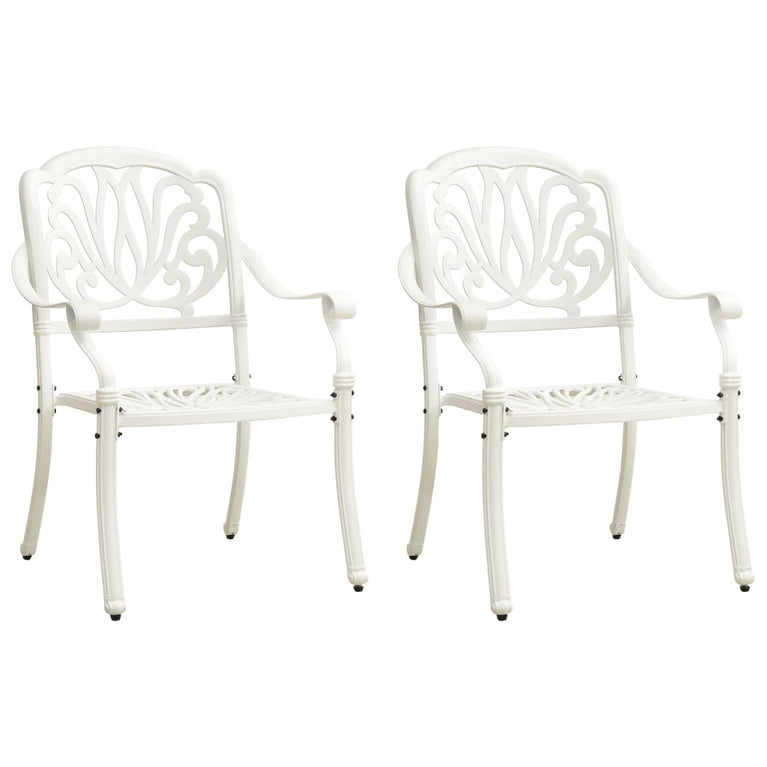 3-delige Bistroset gietaluminium wit