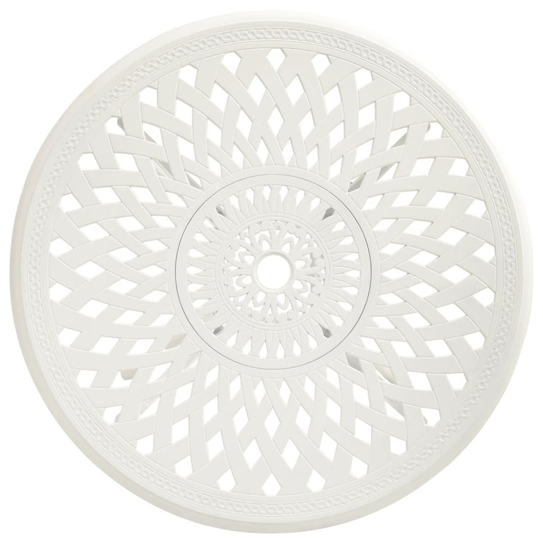 3-delige Bistroset gietaluminium wit