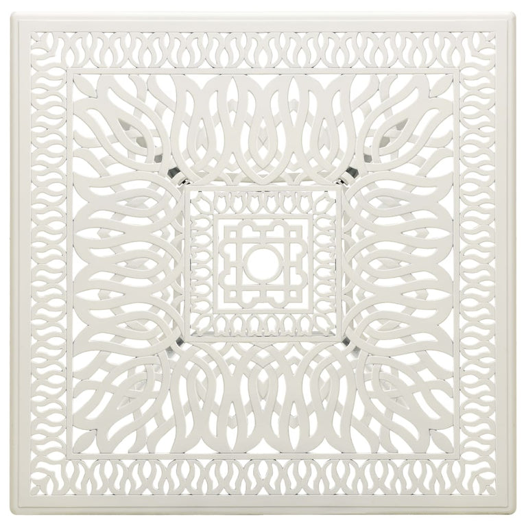 3-delige Bistroset gietaluminium wit