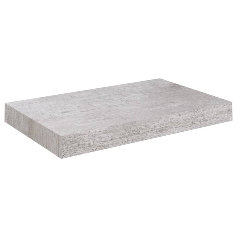 Wandschap zwevend 23x23,5x3,8 cm MDF betongrijs MeubelReus