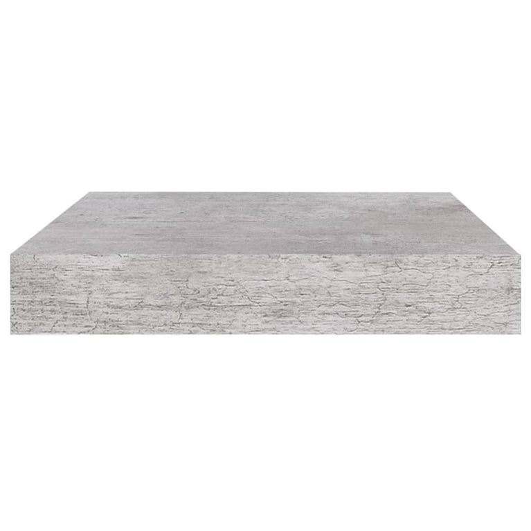 Wandschap zwevend 23x23,5x3,8 cm MDF betongrijs MeubelReus