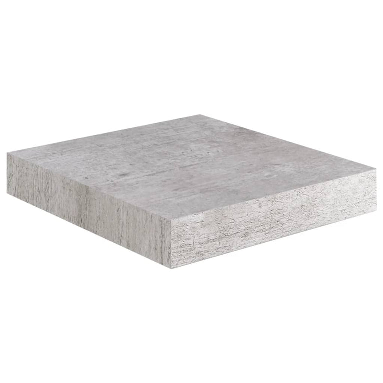 Wandschappen 4 st zwevend 23x23,5x3,8 cm MDF betongrijs MeubelReus
