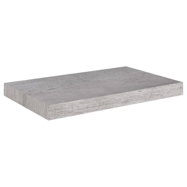 Wandschappen zwevend 2 st 50x23x3,8 cm MDF betongrijs MeubelReus