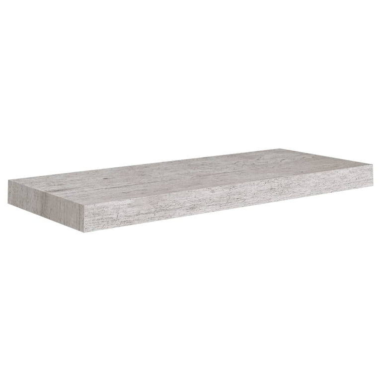 Wandschappen zwevend 2 st 60x23,5x3,8 cm MDF betongrijs MeubelReus