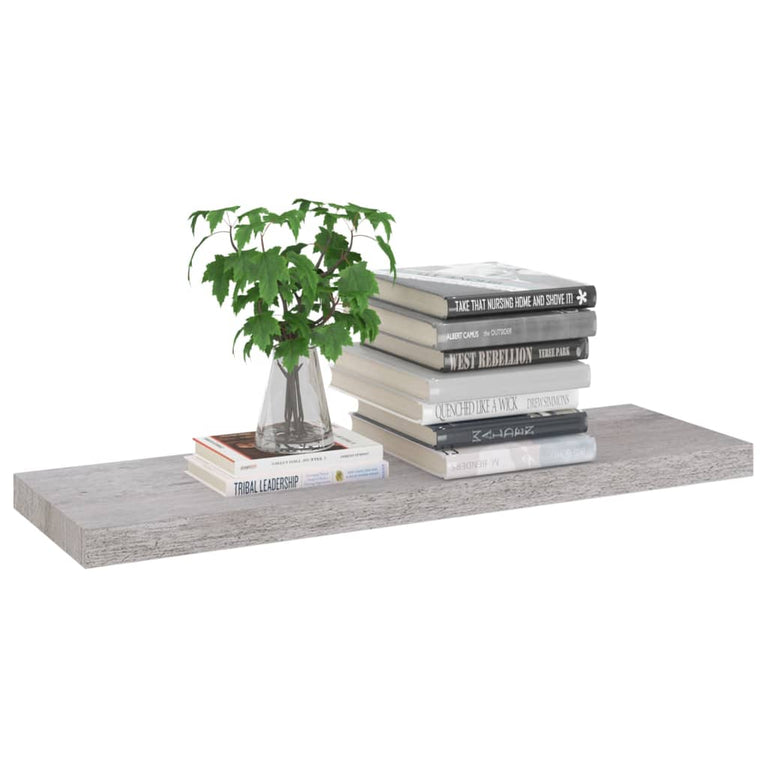 Wandschappen zwevend 4 st 80x23,5x3,8 cm MDF betongrijs MeubelReus