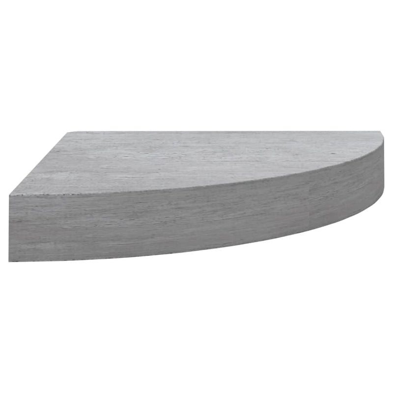 Hoekwandschap 25x25x3,8 cm MDF betongrijs MeubelReus