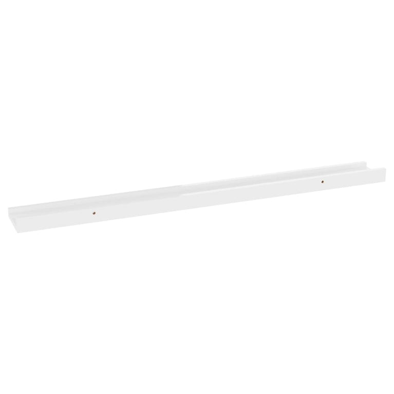 Wandschappen 2 st 80x9x3 cm hoogglans wit MeubelReus