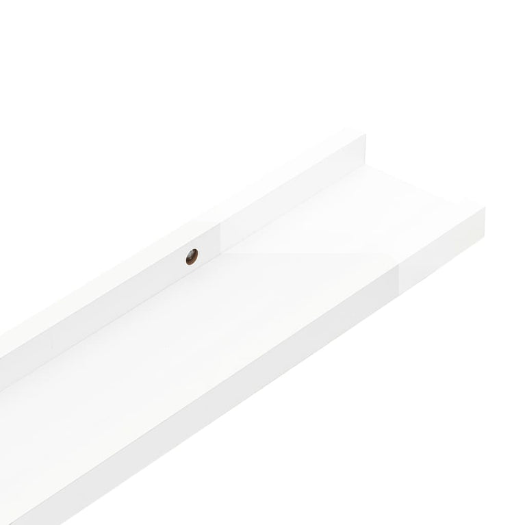 Wandschappen 2 st 80x9x3 cm hoogglans wit MeubelReus