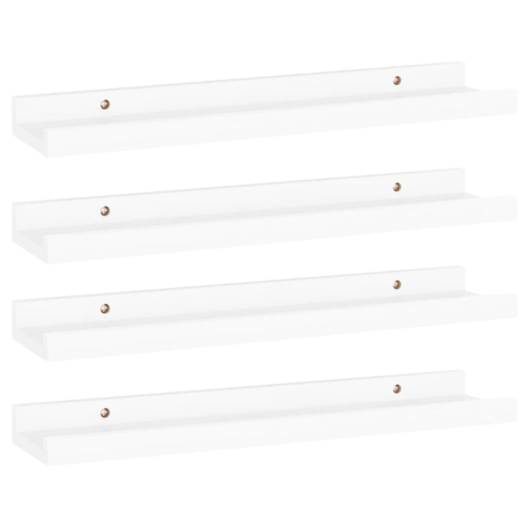Wandschappen 4 st 40x9x3 cm wit MeubelReus