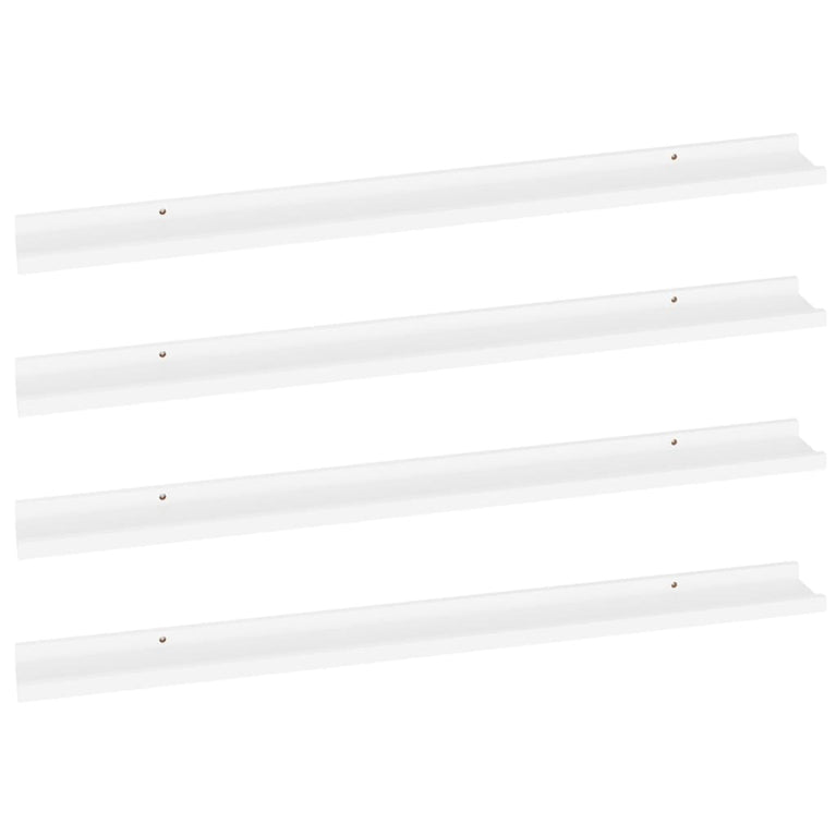 Wandschappen 4 st 100x9x3 cm wit MeubelReus