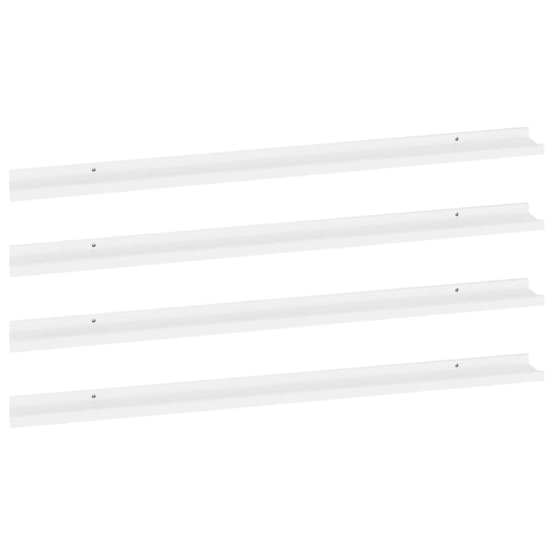 Wandschappen 4 st 115x9x3 cm wit MeubelReus