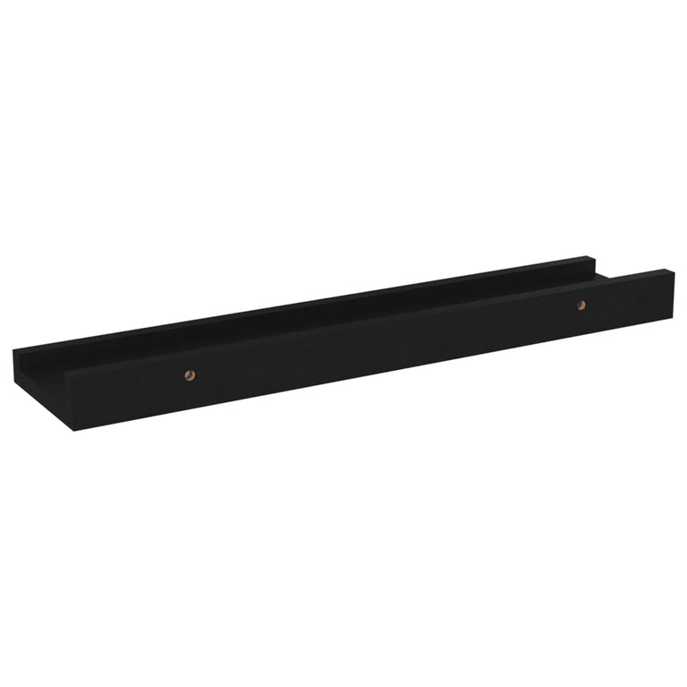 Wandschappen 4 st 40x9x3 cm zwart MeubelReus