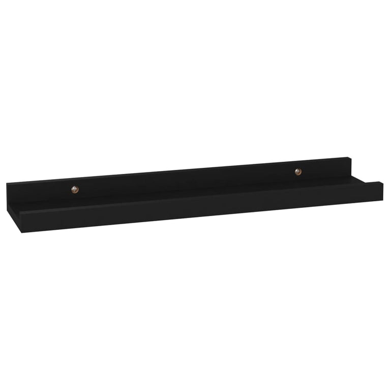 Wandschappen 4 st 40x9x3 cm zwart MeubelReus