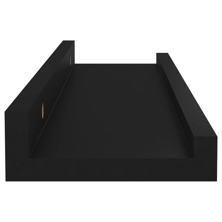 Wandschappen 4 st 40x9x3 cm zwart MeubelReus