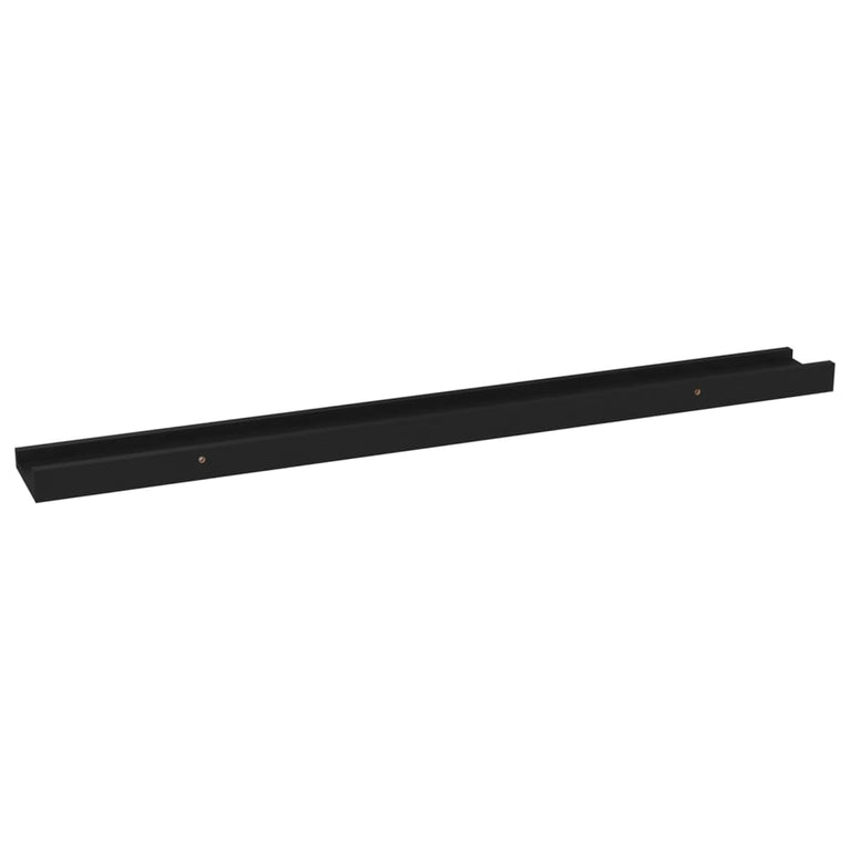 Wandschappen 4 st 80x9x3 cm zwart MeubelReus