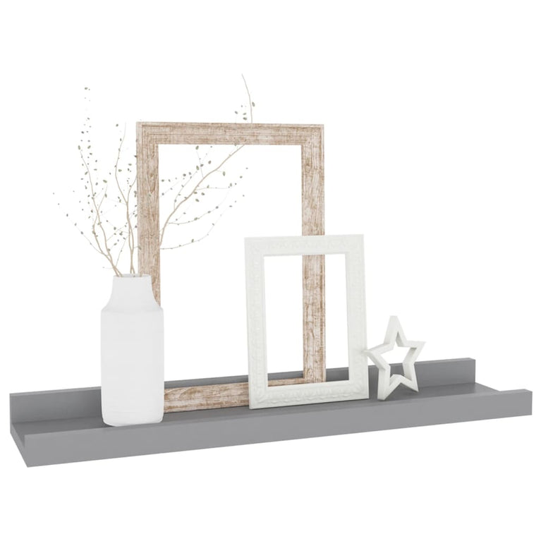 Wandschappen 4 st 40x9x3 cm grijs MeubelReus