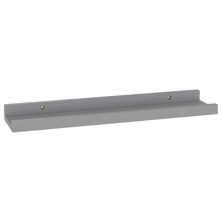 Wandschappen 4 st 40x9x3 cm grijs MeubelReus