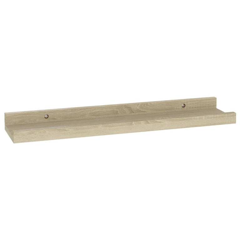 Wandschappen 2 st 40x9x3 cm sonoma eikenkleurig