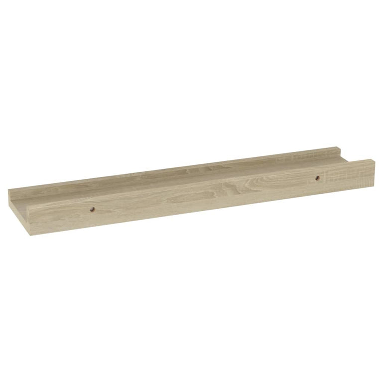 Wandschappen 2 st 40x9x3 cm sonoma eikenkleurig