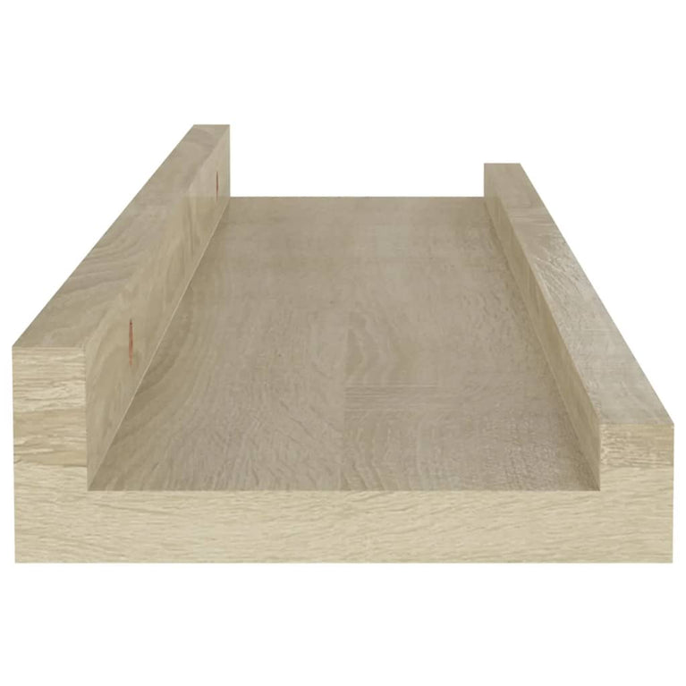 Wandschappen 2 st 40x9x3 cm sonoma eikenkleurig