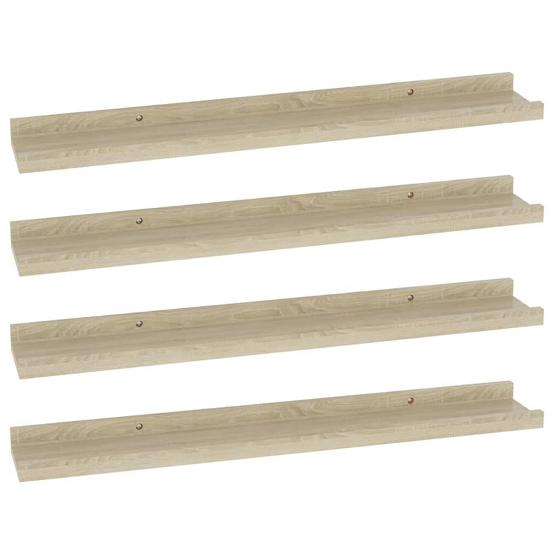 Wandschappen 4 st 60x9x3 cm sonoma eikenkleurig MeubelReus