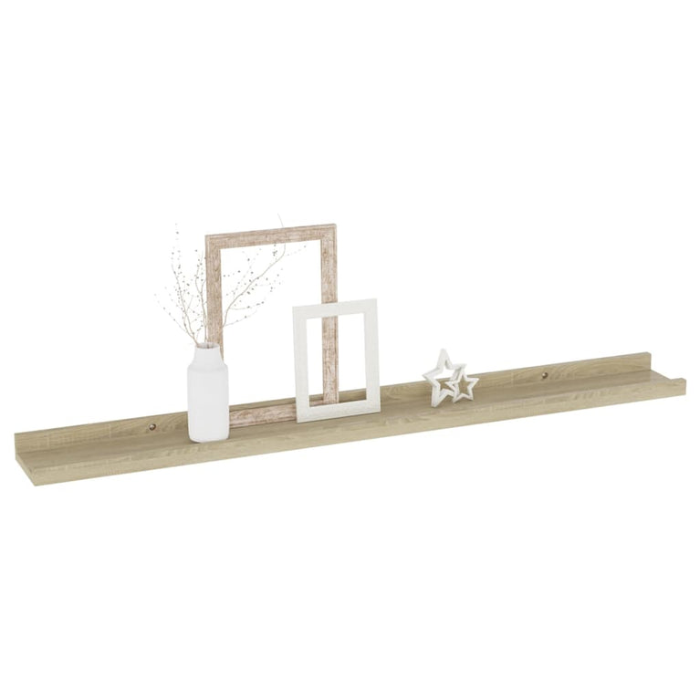 Wandschappen 4 st 80x9x3 cm sonoma eikenkleurig MeubelReus
