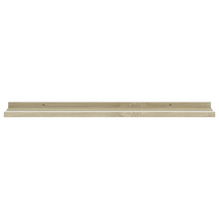 Wandschappen 4 st 80x9x3 cm wit en sonoma eikenkleurig MeubelReus
