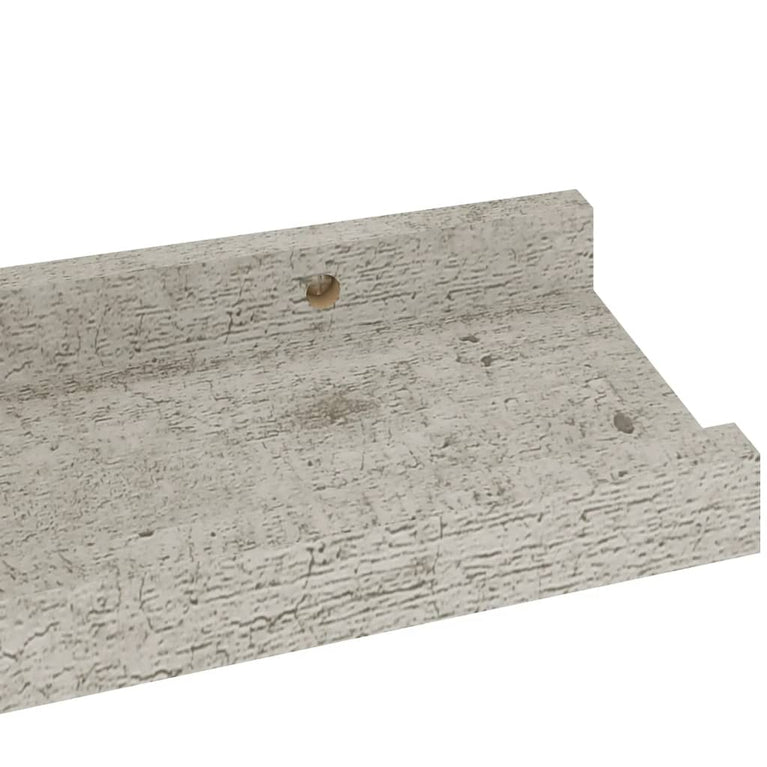 Wandschappen 2 st 40x9x3 cm betongrijs MeubelReus