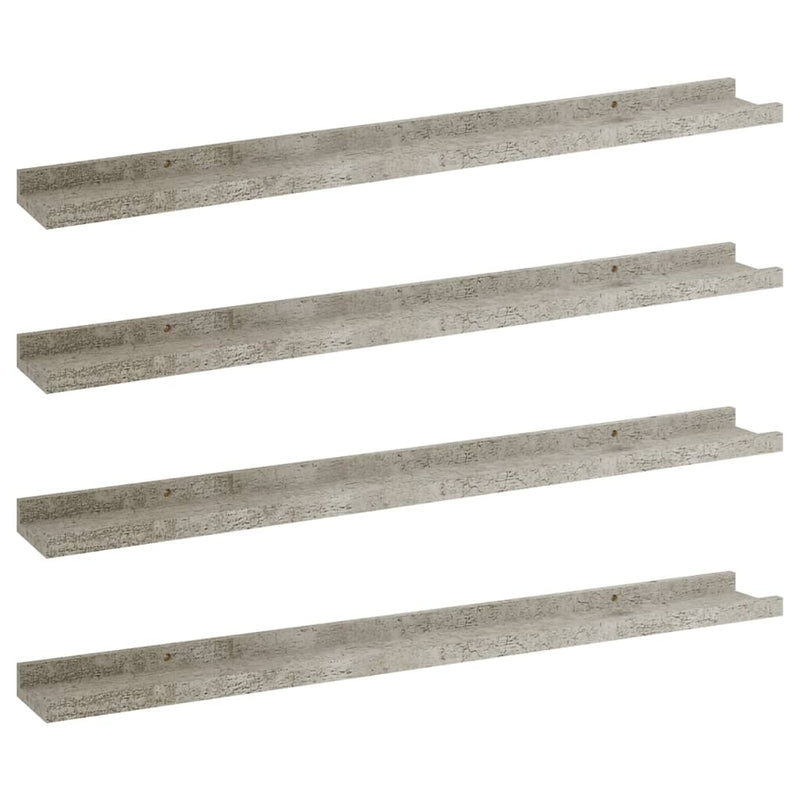 Wandschappen 4 st 80x9x3 cm betongrijs MeubelReus