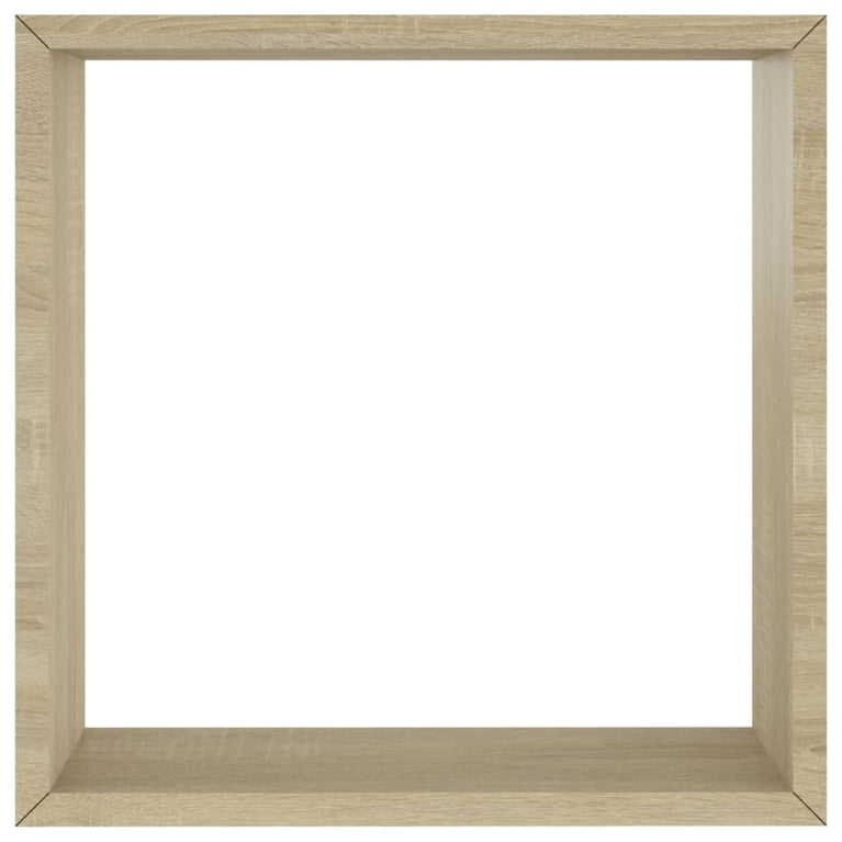 Wandschappen kubus 3 st sonoma eikenkleurig MeubelReus