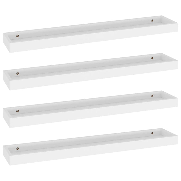 Wandschappen 4 st Loggia 80x15x4 cm MDF wit MeubelReus