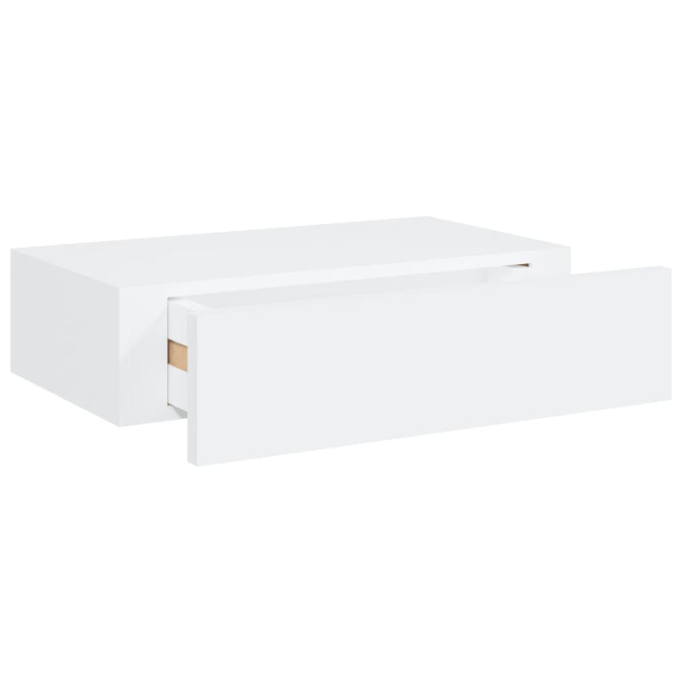 Wandschap met lade 40x23,5x10 cm MDF wit MeubelReus