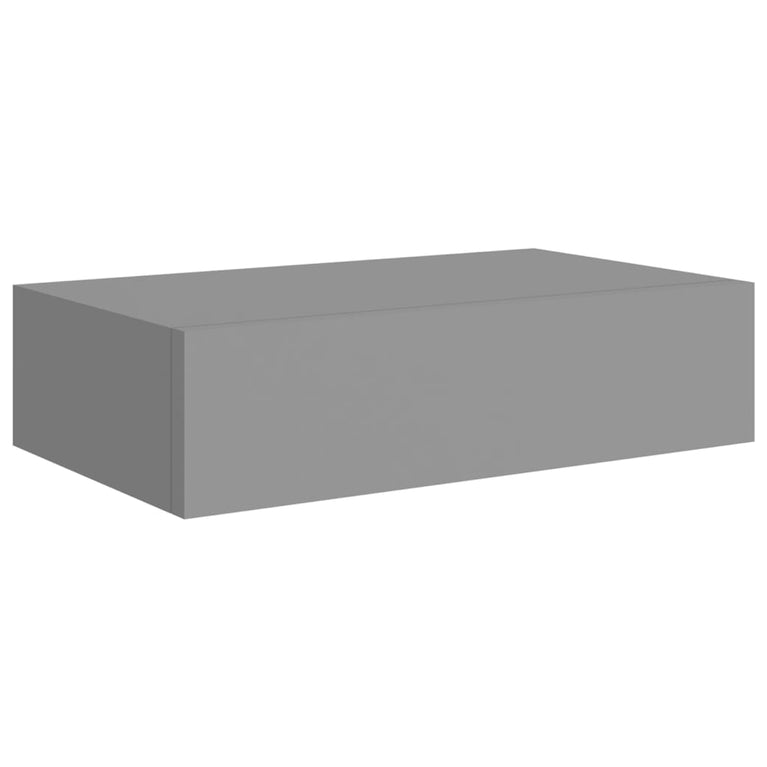 Wandschappen 2 st met lade 40x23,5x10 cm MDF grijs MeubelReus