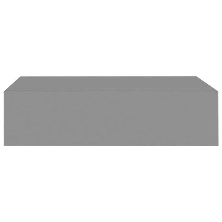 Wandschappen 2 st met lade 40x23,5x10 cm MDF grijs MeubelReus