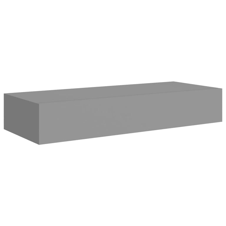 viaXL Wandschappen 2 st met lade 60x23,5x10 cm MDF grijs MeubelReus